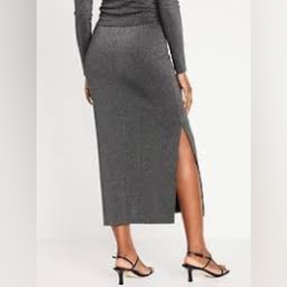 Old Navy High-Waisted Rib-Knit Shine Maxi Skirt Size 3X NWT - Picture 4 of 9